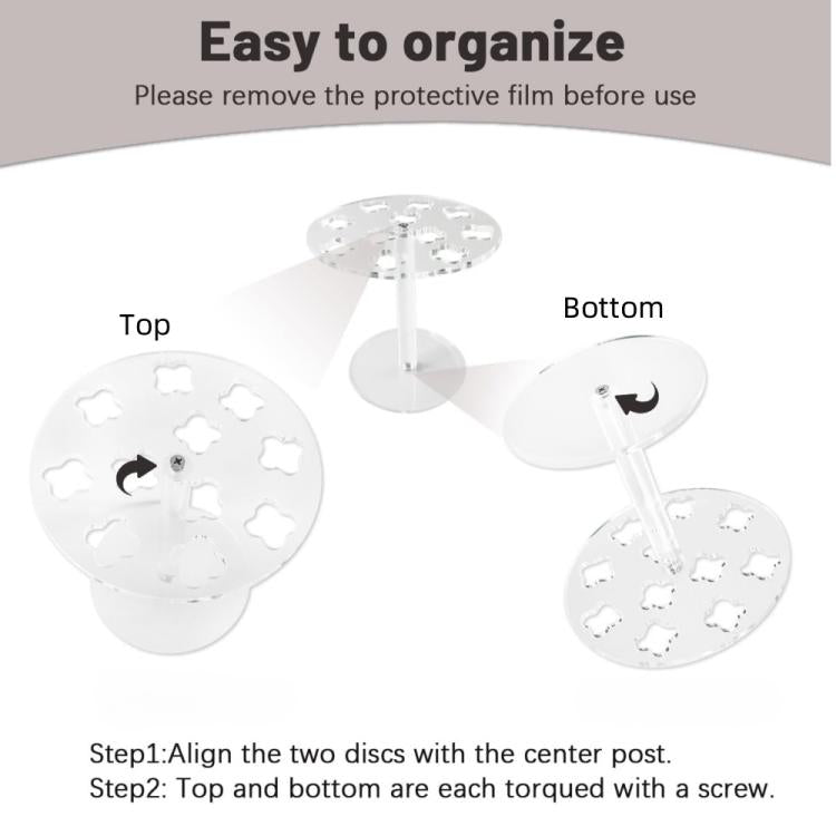 1pc 11-Hole Acrylic Wall-Mounted Scissor Barber Tool Storage Display Stand