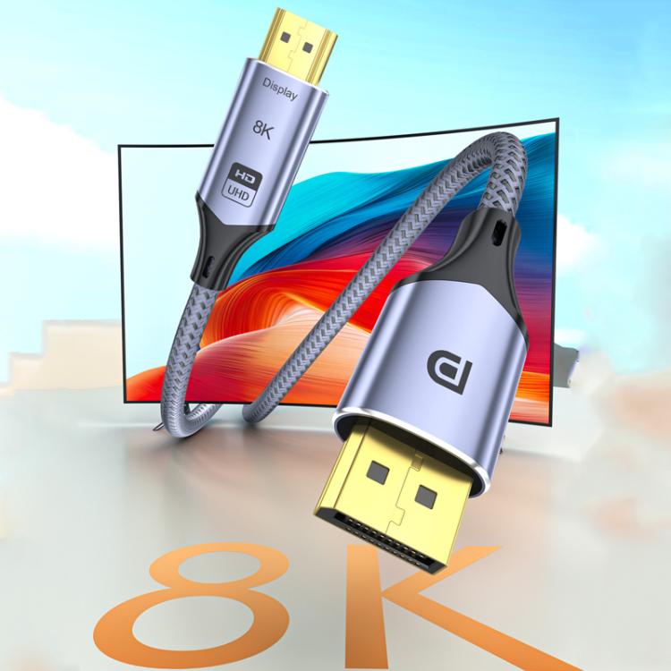 1m DP To HDMI 8K 60HZ HD Conversion Cable TV Computer Connection Conversion Monitor Projection Cable