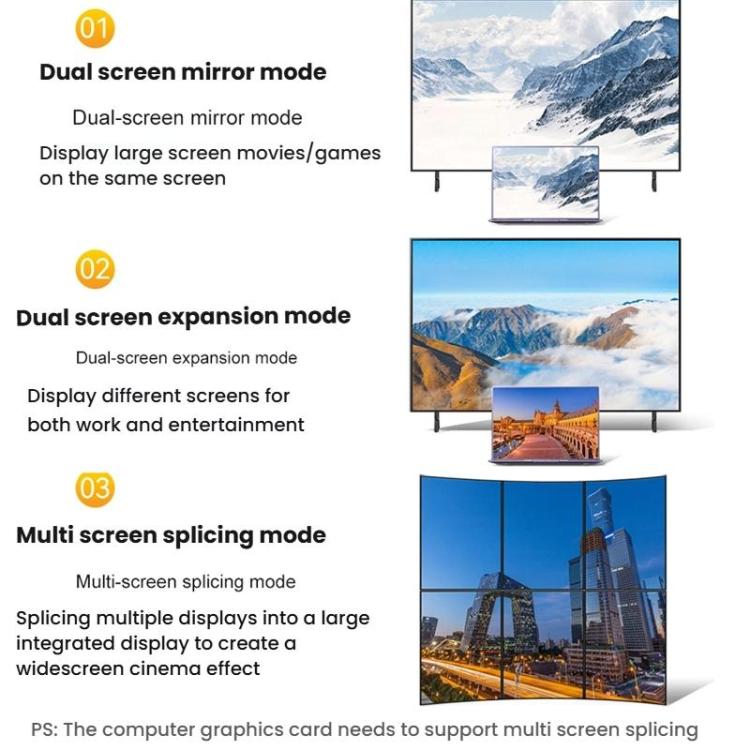 1m DP To HDMI 8K 60HZ HD Conversion Cable TV Computer Connection Conversion Monitor Projection Cable