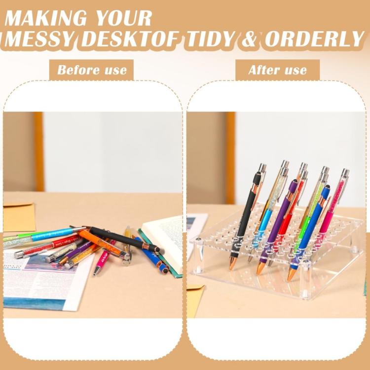 100-Hole Acrylic Paint Brush Holder and Pen Storage Stand - YX176