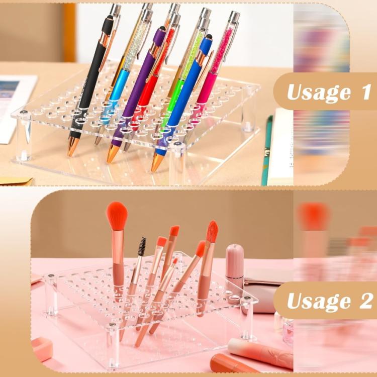 100-Hole Acrylic Paint Brush Holder and Pen Storage Stand - YX176
