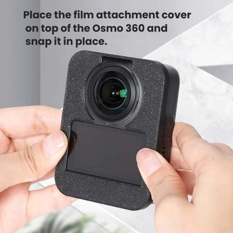 For DJI Osmo 360 Camera Screen Protector Installation Kit Alignment Tool + Tempered Glass Film Set - Black