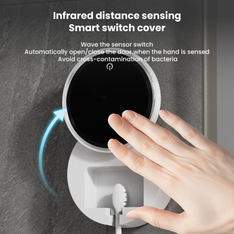 Toothbrush Disinfection Box Punch-Free Razor Rack - Sensor + Digital Display