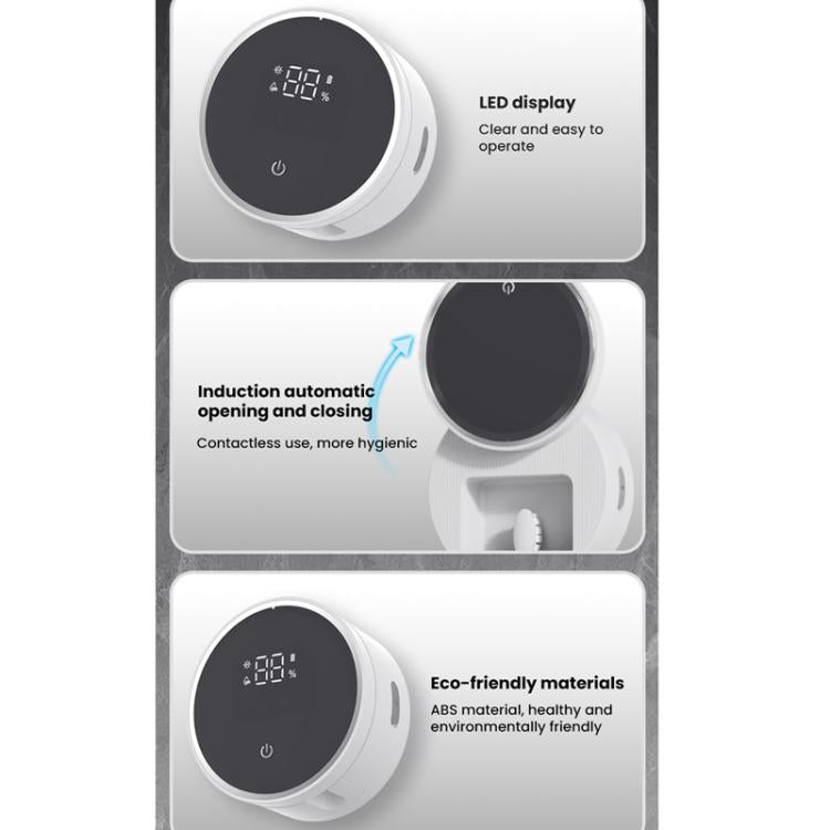 Toothbrush Disinfection Box Punch-Free Razor Rack - Sensor + Digital Display