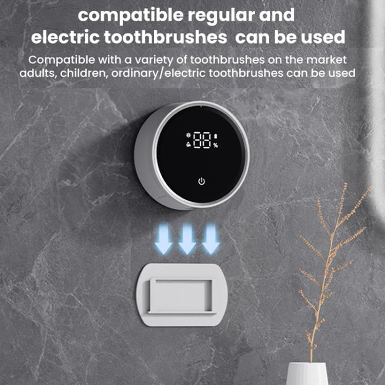 Toothbrush Disinfection Box Punch-Free Razor Rack - Sensor + Digital Display