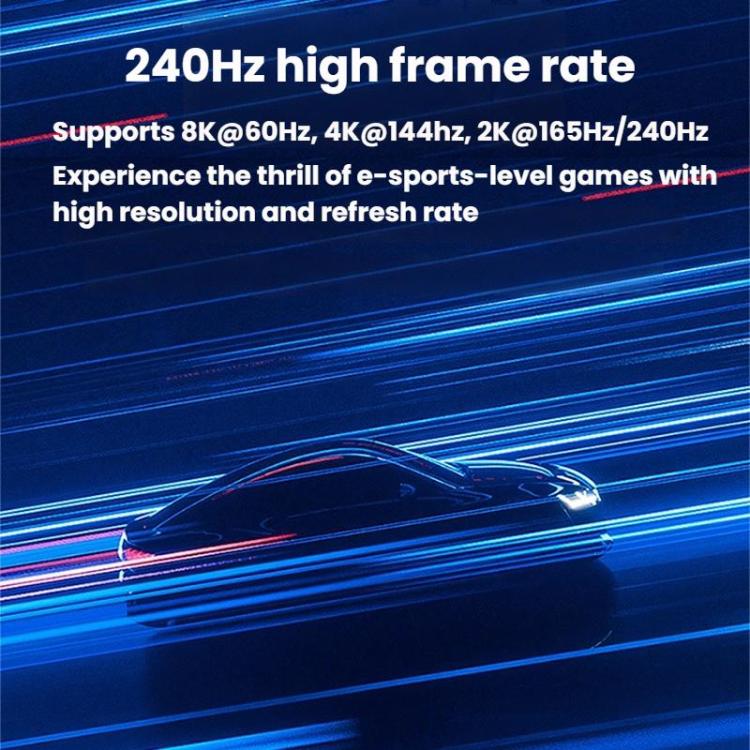 1m Type-C To DP1.4 8K 60Hz HD Unidirectional Adapter Cable Computer Gaming Console Monitor Mobile Phone Video Connection Cable
