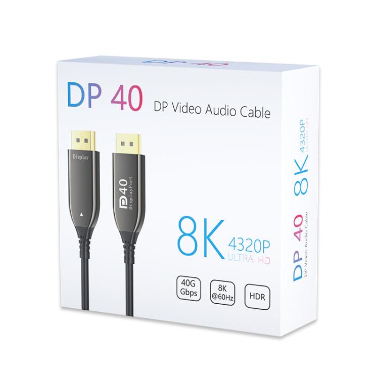 30M DP2.1 Male To Male 8K 60Hz HD Fiber Optic Cable For TV Computer Monitors Projectors