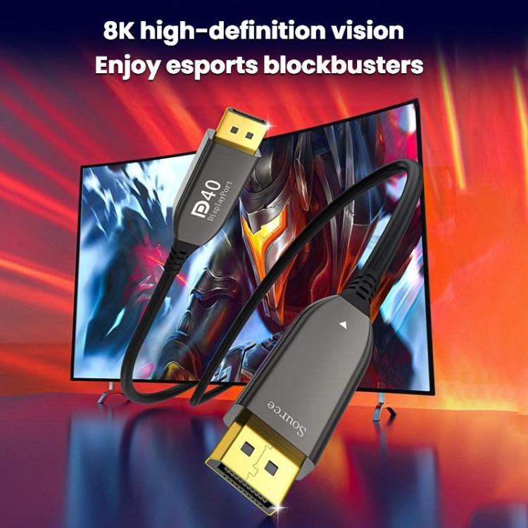 10M DP2.1 Male To Male 8K 60Hz HD Fiber Optic Cable For TV Computer Monitors Projectors