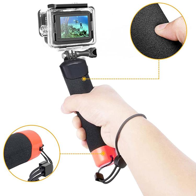 For DJI Action 5 Pro/4/3 Waterproof Diving Case with Buoyancy Float Stick Kit Includes Anti-Fog Inserts, Mounting Base