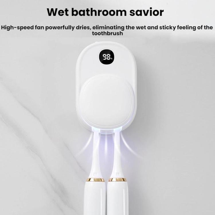 Wall-Mounted Smart UV Sterilizer And Air-Drying Toothbrush Sterilizer - White
