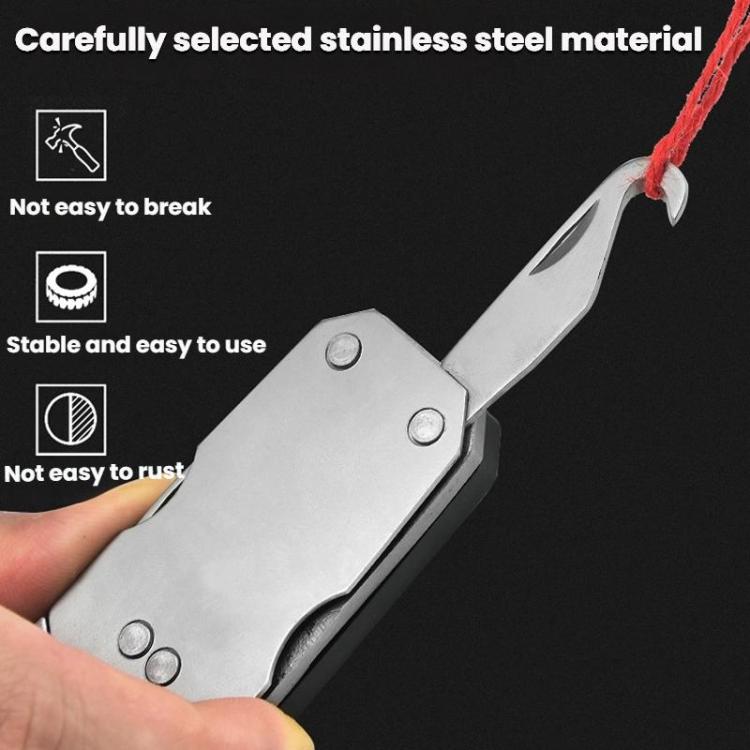 8 In 1 Folding Hex Key Screwdriver Stainless Steel Adjustable Wrench EDC Multi-Function Tools
