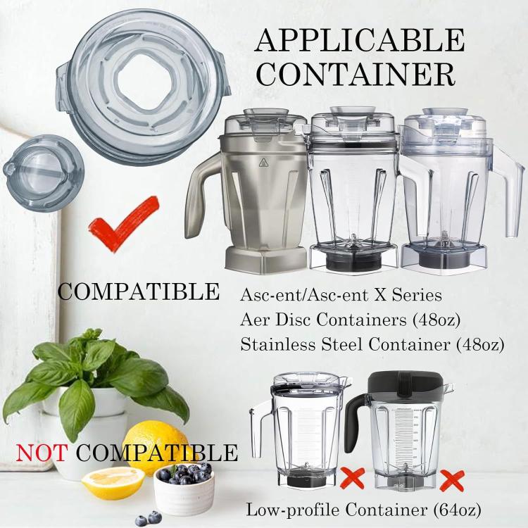 For Vitamix Ascent A2500/A2300 Water Bottle Lids - Gray