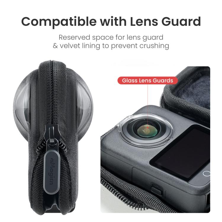 For DJI Osmo 360 Camera aMagisn Hard Shell Case Open-Access Charging Design