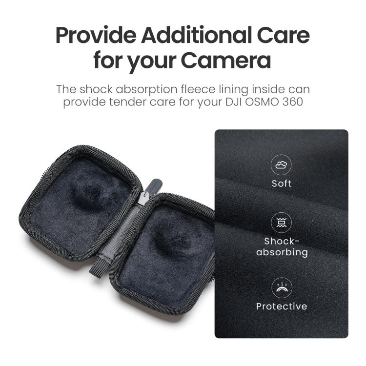For DJI Osmo 360 Camera aMagisn Hard Shell Case Open-Access Charging Design