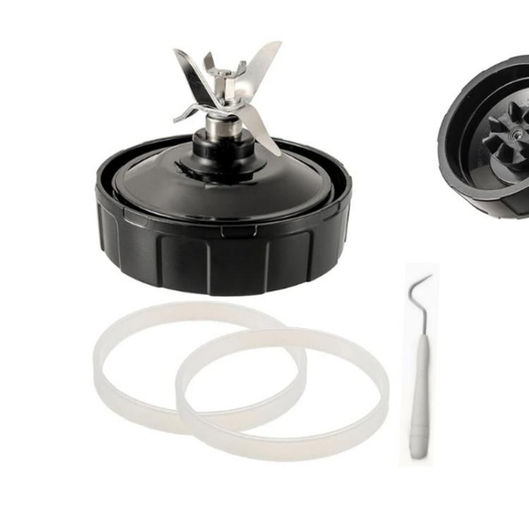 For Ninja BL480/BL482/BL642/BL682/NN102 Blender Accessories - 7-leaf Blade Holder + 2 Sealing Rings + White Hook