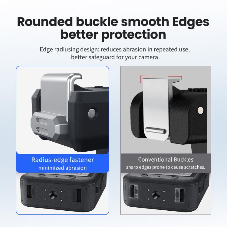 For DJI Osmo 360/Action 5 Pro/4/3 aMagisn Magnetic Quick-Release Adapter Plastic Snap-On Base - Black