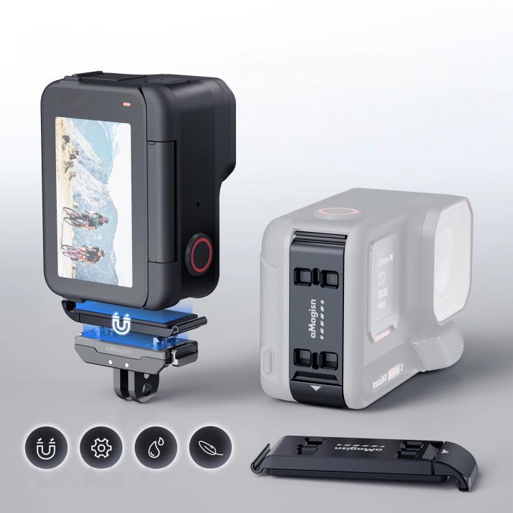 For Insta360 Ace Pro 2 aMagisn Water-resistant Vertical Shooting Battery Side Cover Compatible with Quick-Release Adapters - AC34
