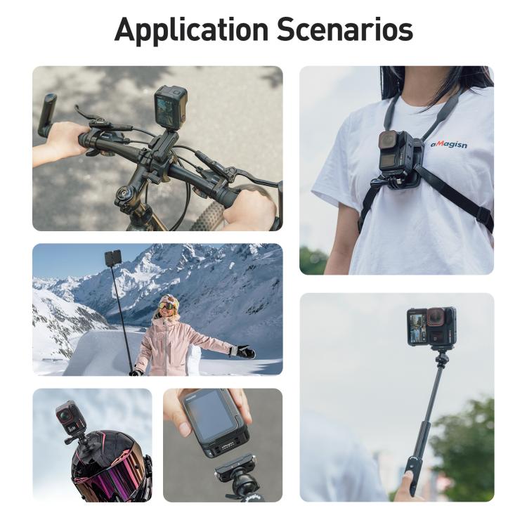 For Insta360 Ace Pro 2 aMagisn Water-resistant Vertical Shooting Battery Side Cover Compatible with Quick-Release Adapters - AC34
