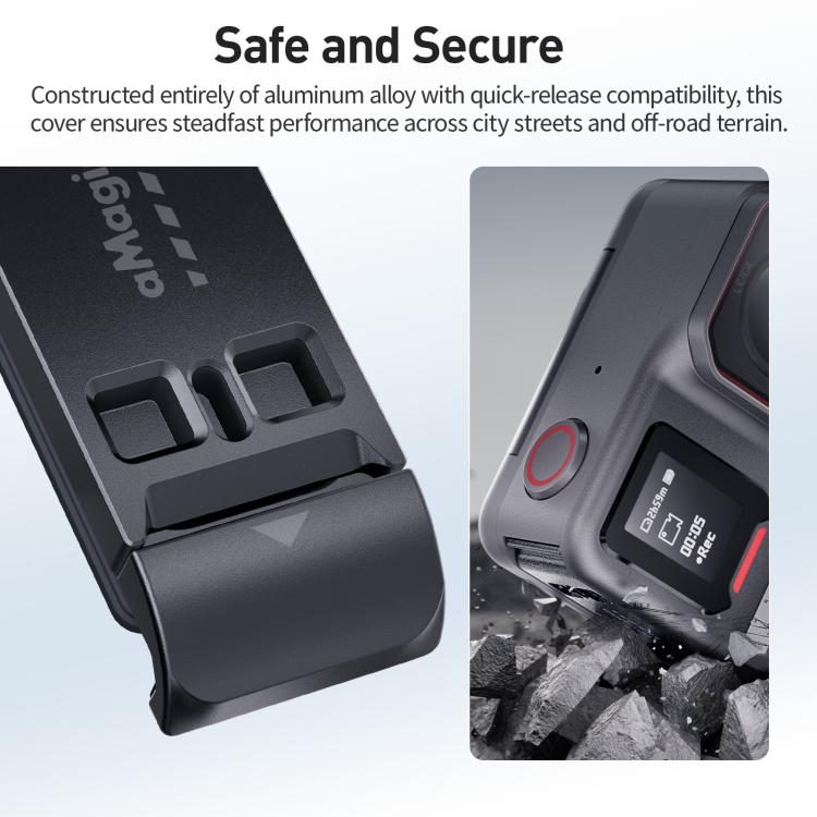 For Insta360 Ace Pro 2 aMagisn Water-resistant Vertical Shooting Battery Side Cover Compatible with Quick-Release Adapters - AC34