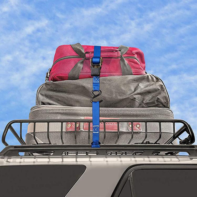 Multi-Purpose Cross-Woven Luggage Straps For ATVs And Motorcycles, Size: 2.5 x 30.5cm  - Blue