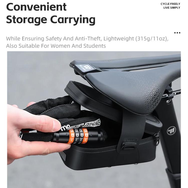 WEST BIKING 38-inch Bike Chain Lock 4-Digit Combination Security Lock for Bicycles, E-Bikes, Scooters - Black Orange