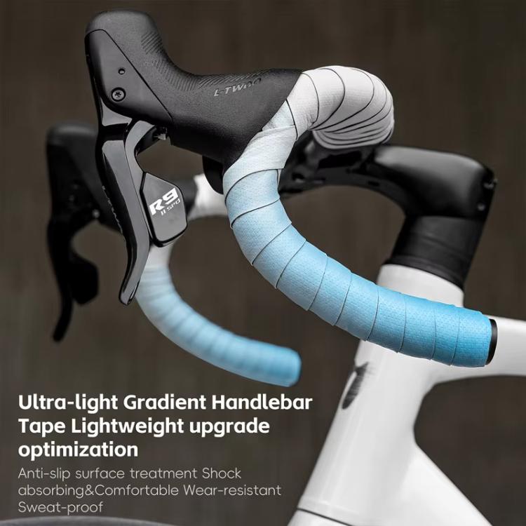 WEST BIKING 1pair Road Bike Handlebar Tape Ultra-Lightweight PU Gradient Cycling Bar Wrap Non-Slip Sweatproof Grip