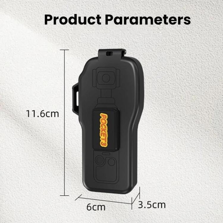 For DJI OSMO POCKET 3 BRDRC Body Screen Lens Protective Cover - Black