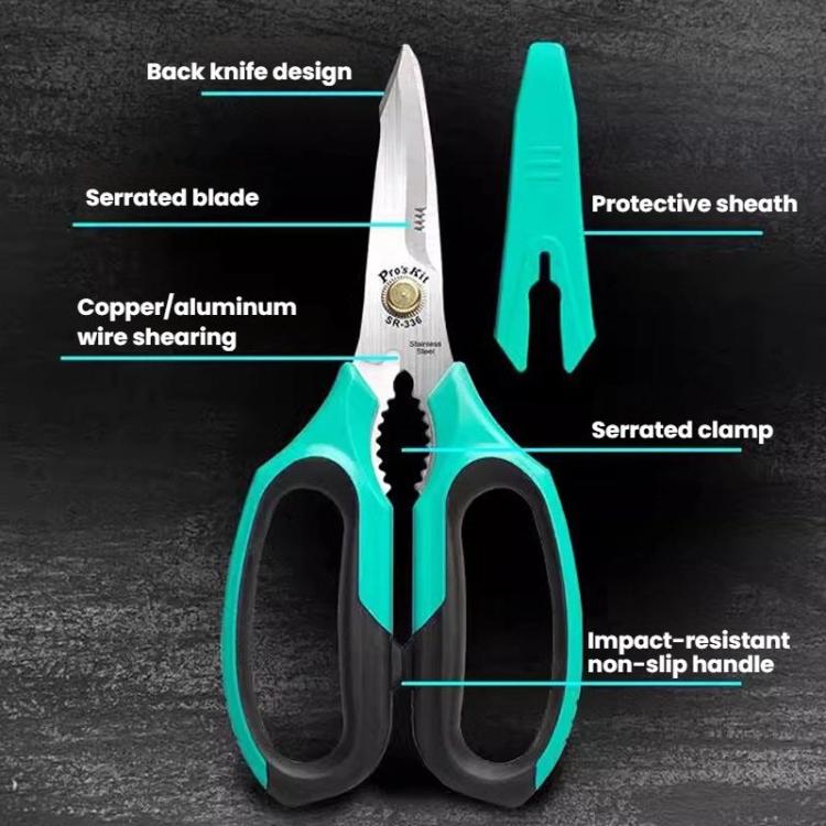 ProsKit SR-336 Multifunctional Stainless Steel Universal Scissors