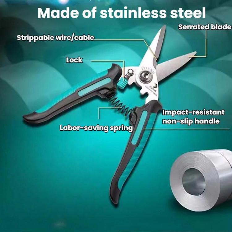 ProsKit SR-338 Multifunctional Stainless Steel Universal Scissors