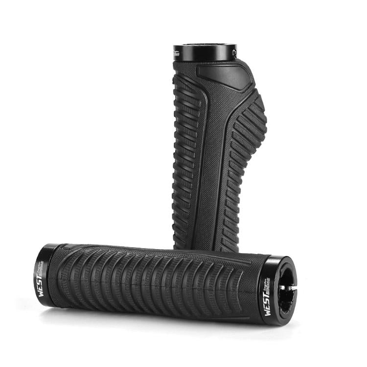WEST BIKING 1pair TPE Soft Anti-Slip Mountain Bike Handlebar Grips Ergonomic Comfort for Road & MTB Cycling - Black