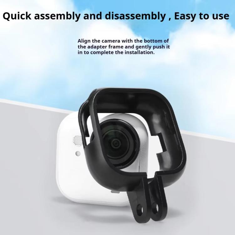 For Insta360 GO Ultra Camera PC Frame Mount Protective Housing Case - Black