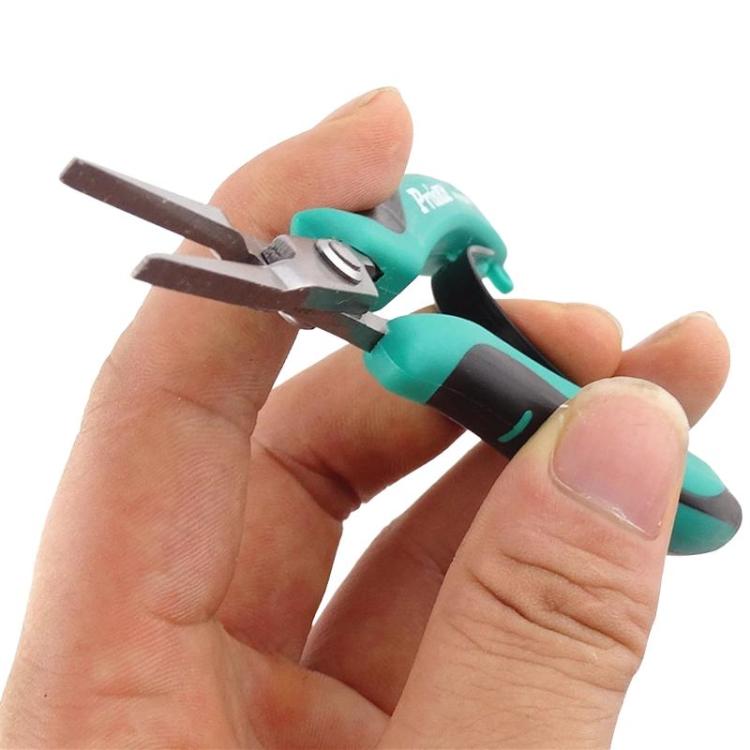 ProsKit PM-396H Stainless Steel Non-Toothed Flat-Nose Pliers Precision Electronic Flat-Jaw Pliers - Green
