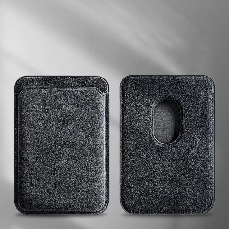 Magnetic Phone Card Holder Soft Suede-Like Slim Wallet For MagSafe IPhones & Android Phones