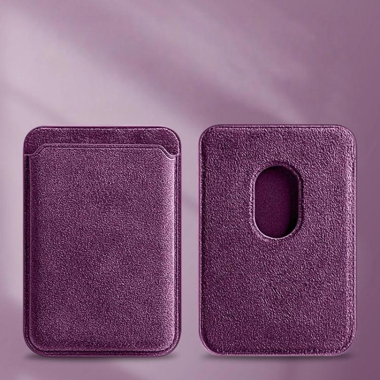 Magnetic Phone Card Holder Soft Suede-Like Slim Wallet For MagSafe IPhones & Android Phones