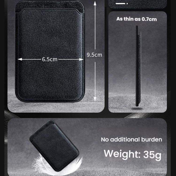 Magnetic Phone Card Holder Soft Suede-Like Slim Wallet For MagSafe IPhones & Android Phones