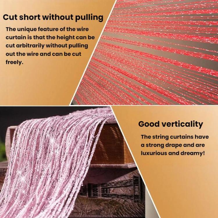 0.9 x 1.9m Dense Tassel Door Curtain Home Living Room Partition Decorative Curtain