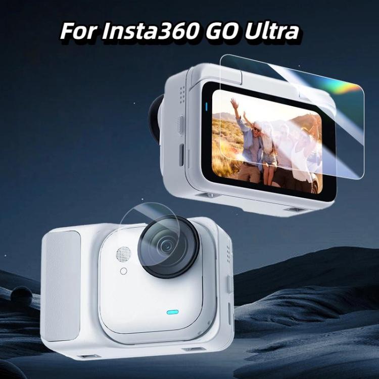 For Insta360 GO Ultra  1 Set Screen Protector & Lens Film Kit Tempered Glass + Hydrogel HD Protection
