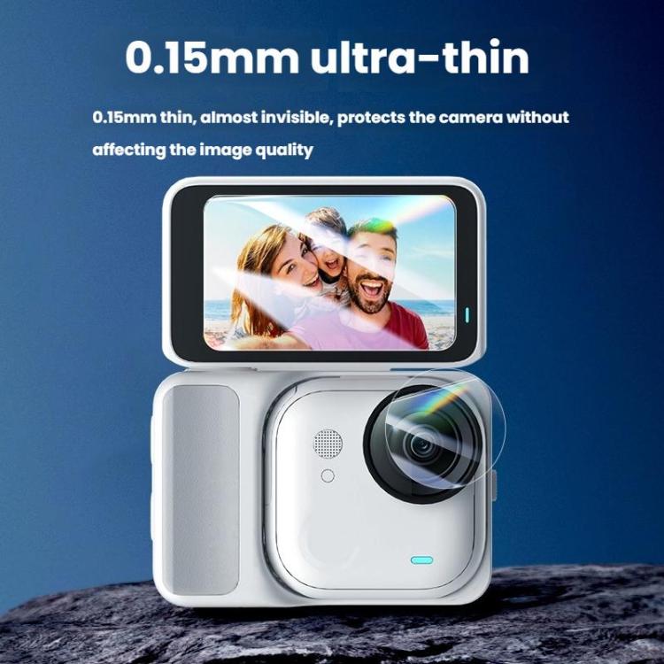 For Insta360 GO Ultra  1 Set Screen Protector & Lens Film Kit Tempered Glass + Hydrogel HD Protection