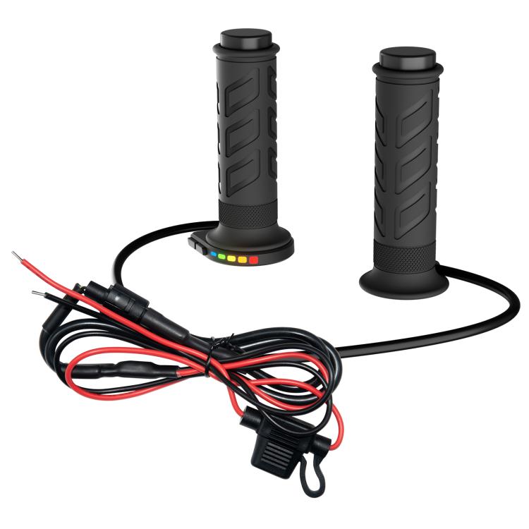 WUPP Rainbow Light Heated Motorcycle Handlebar Grips With Memory Function - Dual Switch/Right Hand 25mm