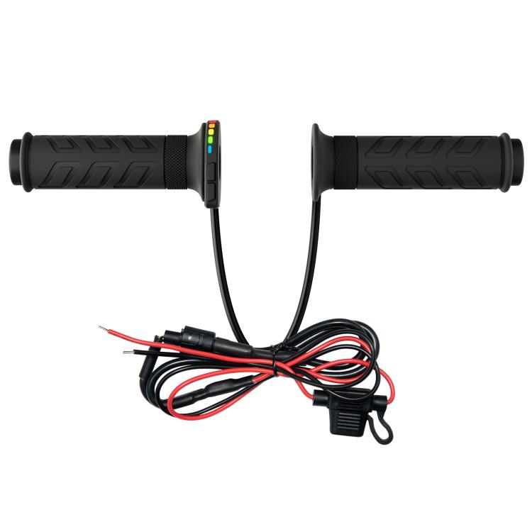WUPP Rainbow Light Heated Motorcycle Handlebar Grips With Memory Function - Dual Switch/Right Hand 25mm