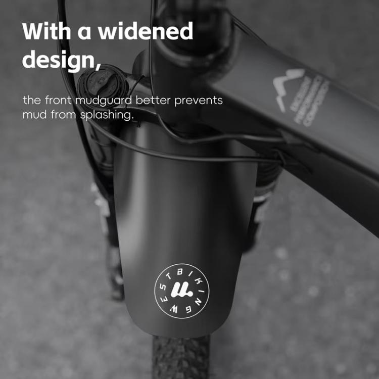 WEST BIKING YP0714043 Bicycle Front And Rear Fenders MTB Mountain Bike Fork Mudguard - Black