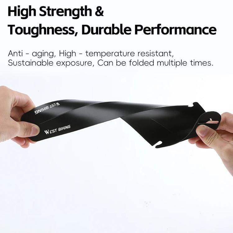WEST BIKING YP0714043 Bicycle Front And Rear Fenders MTB Mountain Bike Fork Mudguard - Black