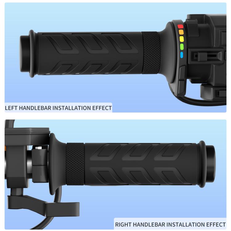 Rainbow Light ATV Heated Handlebars With Memory Function - Dual Switch/Right Hand 25mm