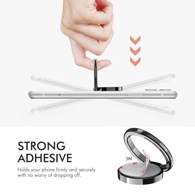 AhaStyle ST12 Metal Ring Clip Phone Stand Aluminum Alloy Adhesive Mount