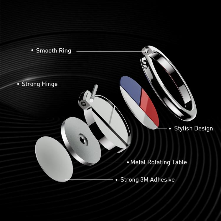 AhaStyle ST12 Metal Ring Clip Phone Stand Aluminum Alloy Adhesive Mount