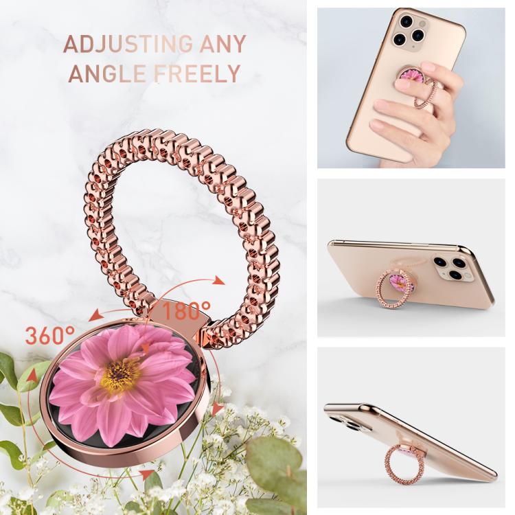 AhaStyle ST11 Aluminum Alloy Ring Buckle Phone Holder Foldable Hands-Free Stand