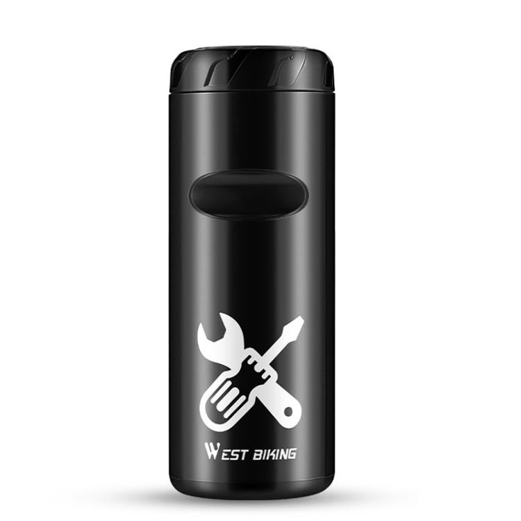 WEST BIKING Portable Bicycle Tools Box Bike Repair Tool Storage Capsule For Bottle Cage Mount - Black