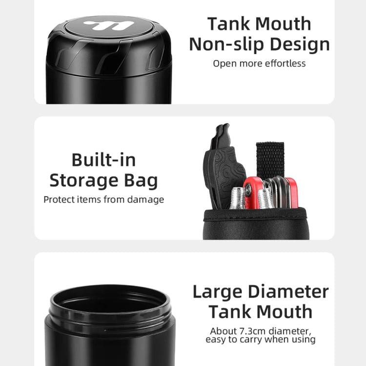 WEST BIKING Portable Bicycle Tools Box Bike Repair Tool Storage Capsule For Bottle Cage Mount - Black