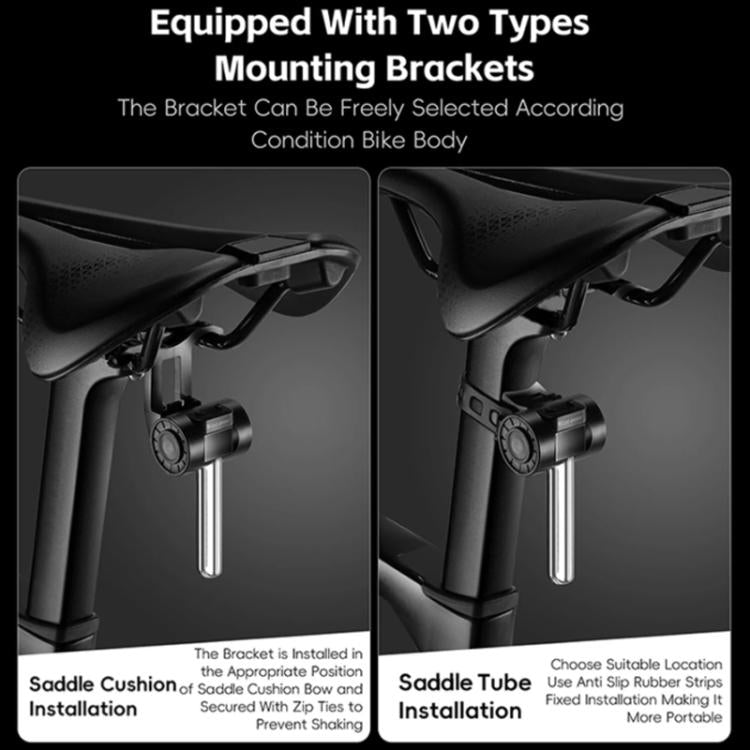 WEST BIKING Smart Sensor Bike Tail Light, 180-degree Wide Angle, IPX4 Waterproof, Dynamic LED Effects with Battery Display, Color: Red Light
