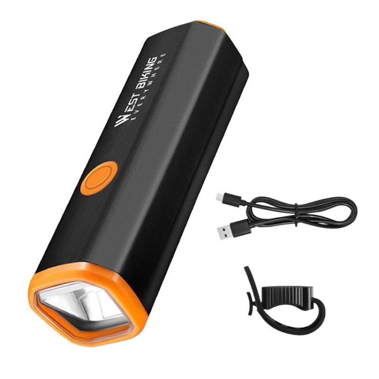 WEST BIKING YP0701489 Bicycle High Brightness Front Light Mountain Bike Riding Flashlight - Black